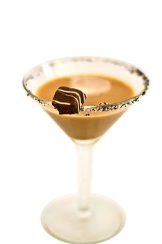 A Mocha Cocktail with a sugar rim.