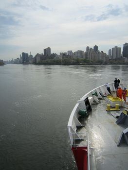 The view, when sailing up Manhattan on our way to Brooklyn