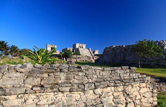 Tulum the one of most famous landmark in the Maya World near Cancun Mexico