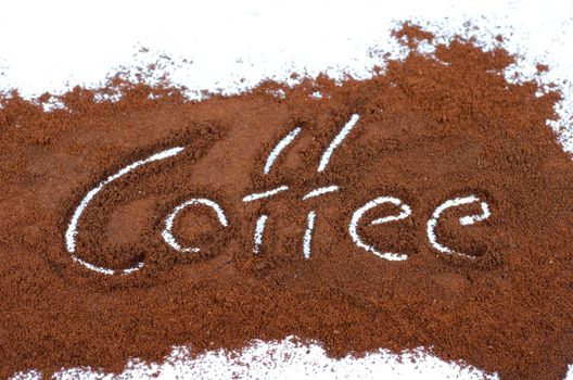 milled coffee sign on a white background