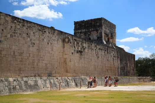 Feb 19, 2009 in Chichen Itza  Mexico: Tourists visiting the this top attraction in Mexico