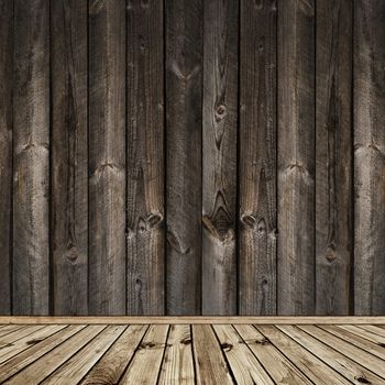 Photo of empty natural wooden interior 