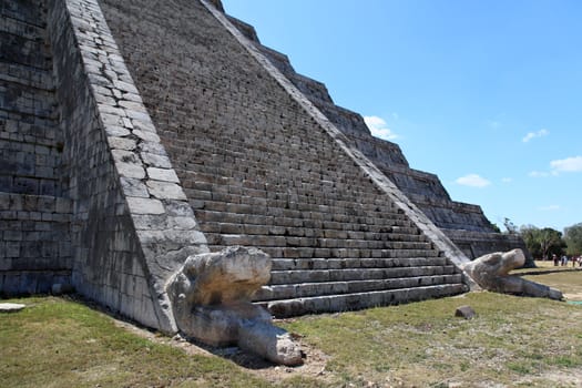 The temples of chichen itza temple in Mexico, one of the new 7 wonders of the world