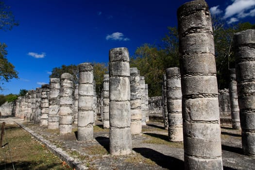 The temples of chichen itza temple in Mexico, one of the new 7 wonders of the world