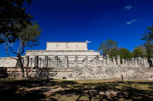 The temples of chichen itza temple in Mexico
