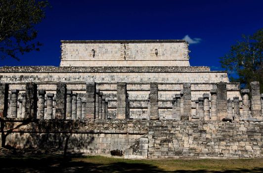 The temples of chichen itza temple in Mexico