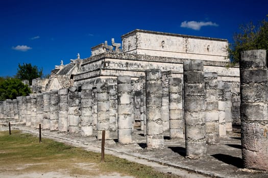 The temples of chichen itza temple in Mexico