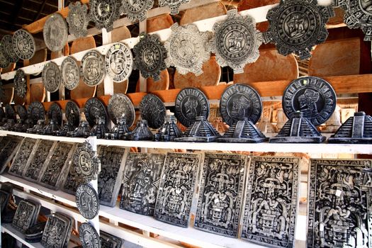 Mexican crafts in a Mayan souvenir shop