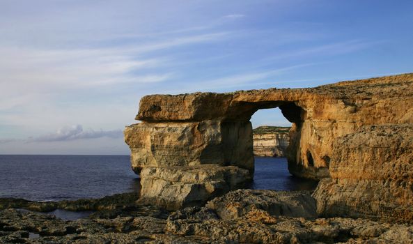 The scenic Blue Window in Gozo, Malta