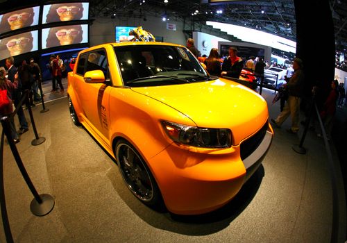 New York City, April 10, 2009: The opening day of NY International Auto Show 2009. The auto industry is struggling in the current economic crisis.