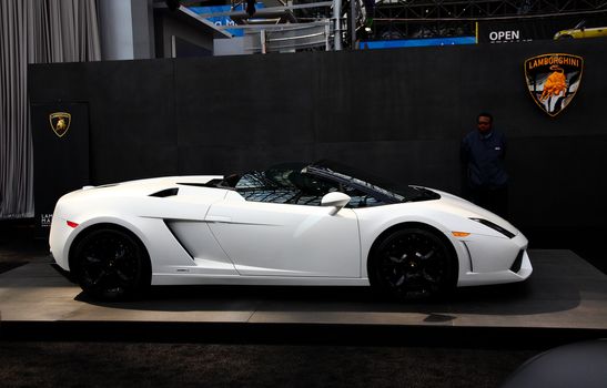 New York City, April 10, 2009: The exotic and luxury car is attracted many visiters at the NY International Auto Show 2009. 