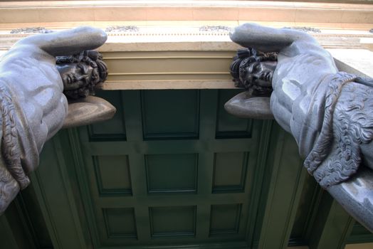 Atlantes holding a roof