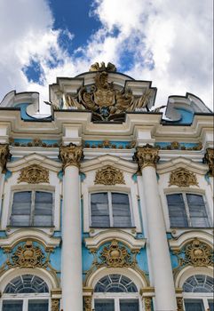 The element of a Katherine's Palace in Tzarskoye Selo, Russia