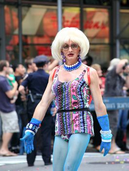 NEW YORK CITY - JUNE 28: NYC LGBT Gay Pride March on June 28, 2009 in New York City, USA