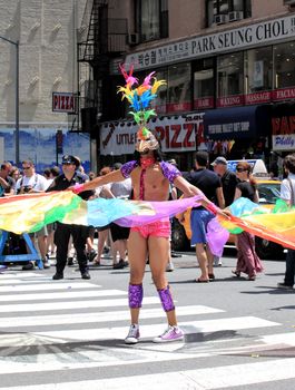 NEW YORK CITY - JUNE 28: NYC LGBT Gay Pride March on June 28, 2009 in New York City, USA