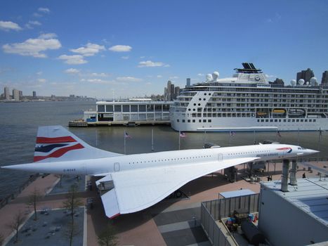 Concorde from British Airways placed at Manhattan for public view