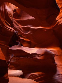 The upper Antelope Slot Canyon near Page  in  Arizona USA