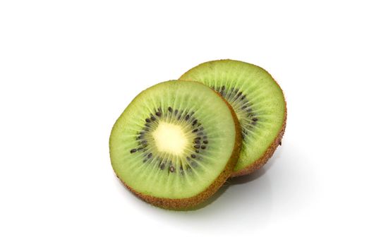 Kiwi on the white background, Isolated