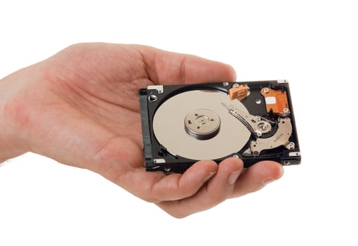 Record information on the hard disk is isolated on a white background