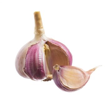 garlic isolated on white background