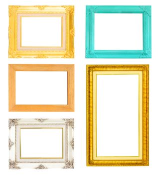 vintage frames set isolated on white background