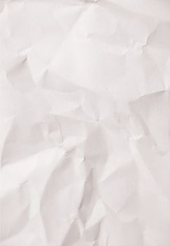 White blank crumpled paper for background