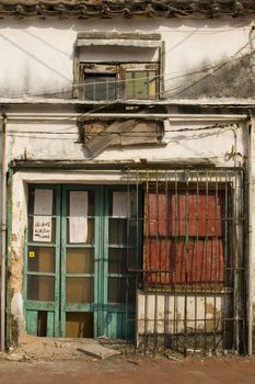 Old entrance in Coloane, Macao. A ghost town now that the casinos nearby has attracted all the young people. This house is actually for sale.