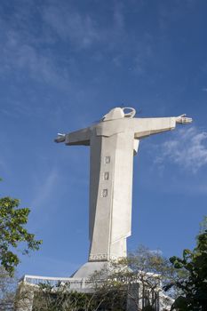 The famous statue of Jesus Christ on a hill in Vung Tau peninsula, Vietnam.