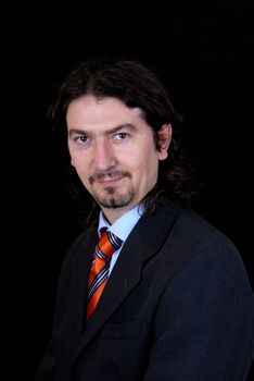 young business man portrait on white background