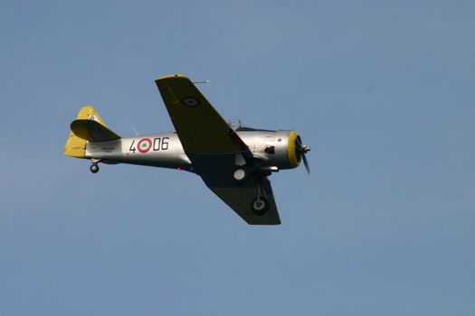 Vintage plane training near Rome