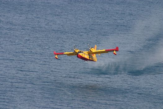 Canadair during a training session near Rome