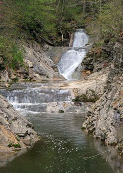 Water streams and cascades in the Great Smoky Mountain National Park 