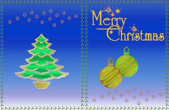 Illustration of Christmas for graphics or background
