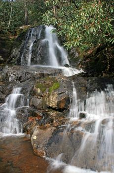 Laurel Falls in the Great Smoky Mountains National Park in spring 