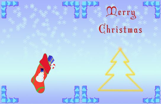 Illustration of Christmas for graphics or background
