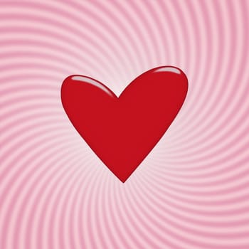 Illustrated heart on a abstract pink background