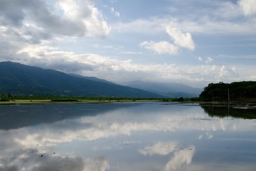 It is paddy field full of water.