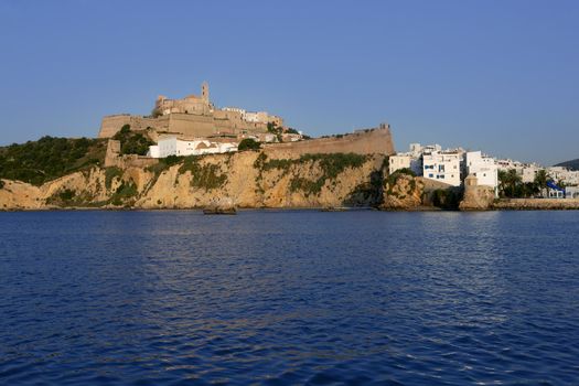 Ibiza Balearic Mediterranean white island from Spain