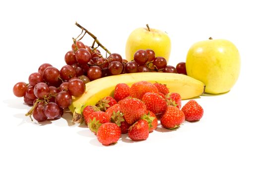 fresh ripe fruit isolated on a white background