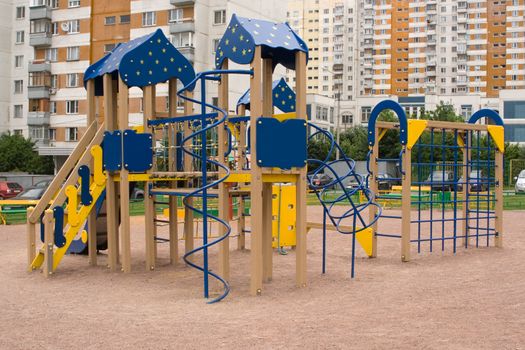 Playground in one of the residential districts in southern Moscow