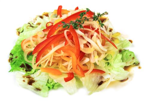 vegetable salad isolated on a white background