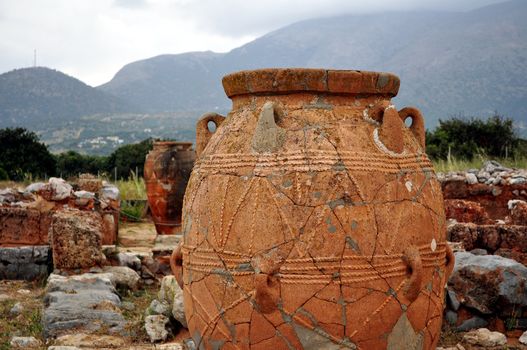 Travel photography: Ancient ruins: Archaeological site of Malia. Crete. Greece.