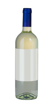 A bottle of wine isolated on a white background