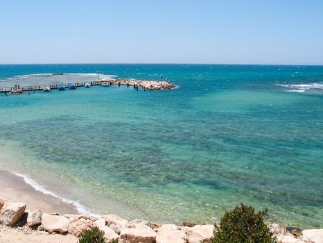 Dreams beach with crystal clear blue water