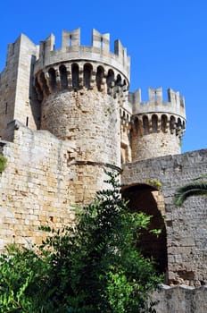 Travel photography: Old town: ancient Rhodes fortress, island of Rhodes, 

Greece