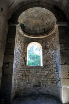 Travel photography: ancient Basilica of Ayios Titos (Saint Titus) in 

Gortyn, Crete, Greece