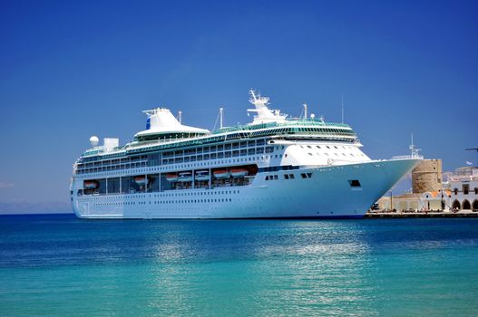 Cruise ship in the Mediterranean Sea