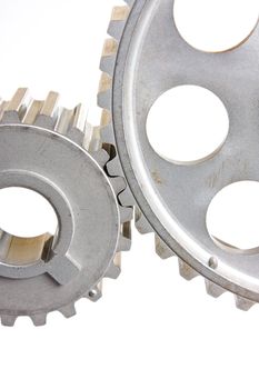 gears of mechanisms isolated on a white background