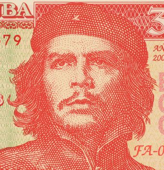 Ernesto Che Guevara on 3 Pesos 2004 Banknote from Cuba. An inspiration for every human being who loves freedom.