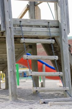 An empty school playground.